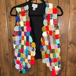 Vintage Theo Multicolor Patchwork Vest